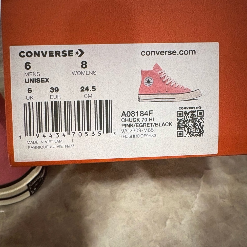 Converse Chuck 70 Hi Pink/Black Sneakers